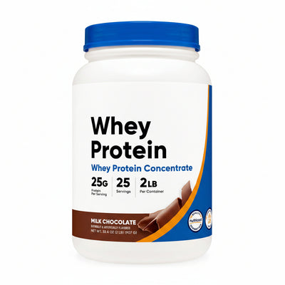 Whey Protein Concentrate (Chocolate) 2LBS - Gluten Free & Non-Gmo