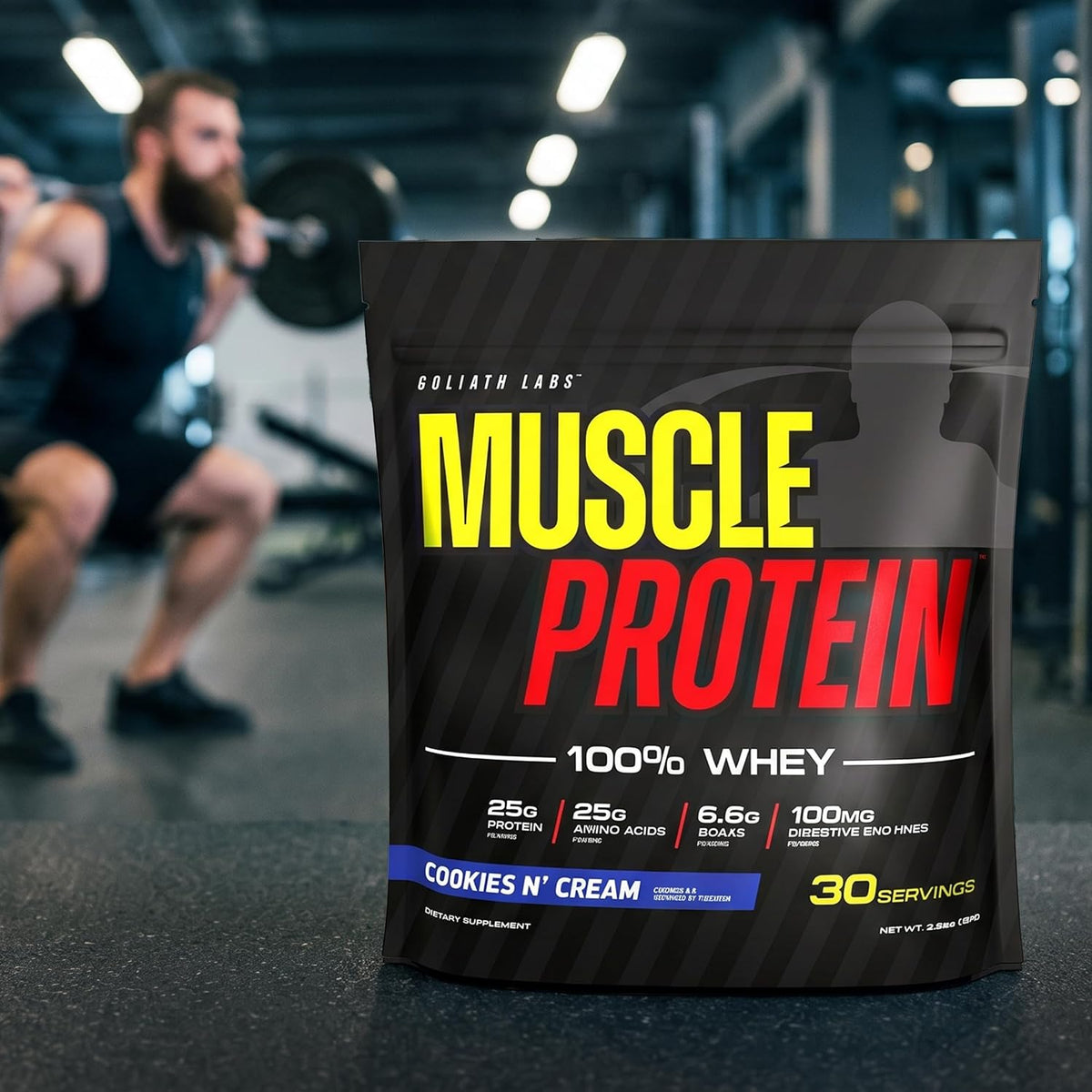 Muscle Protein Whey Powder [5 Lbs/Pack of 1]– Cold Filtered, 25G Pure Protein, 6.6G Bcaas (Packaging May Vary) (5LB, Chocolate)
