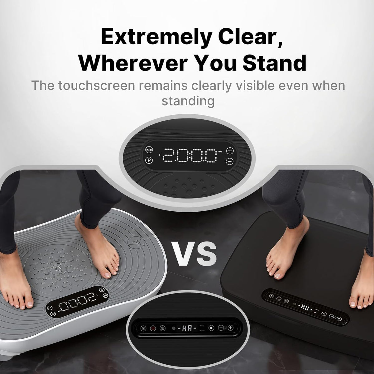 V33 Pro Vibration Plate Exercise Machine with Touchscreen, 99 Speeds