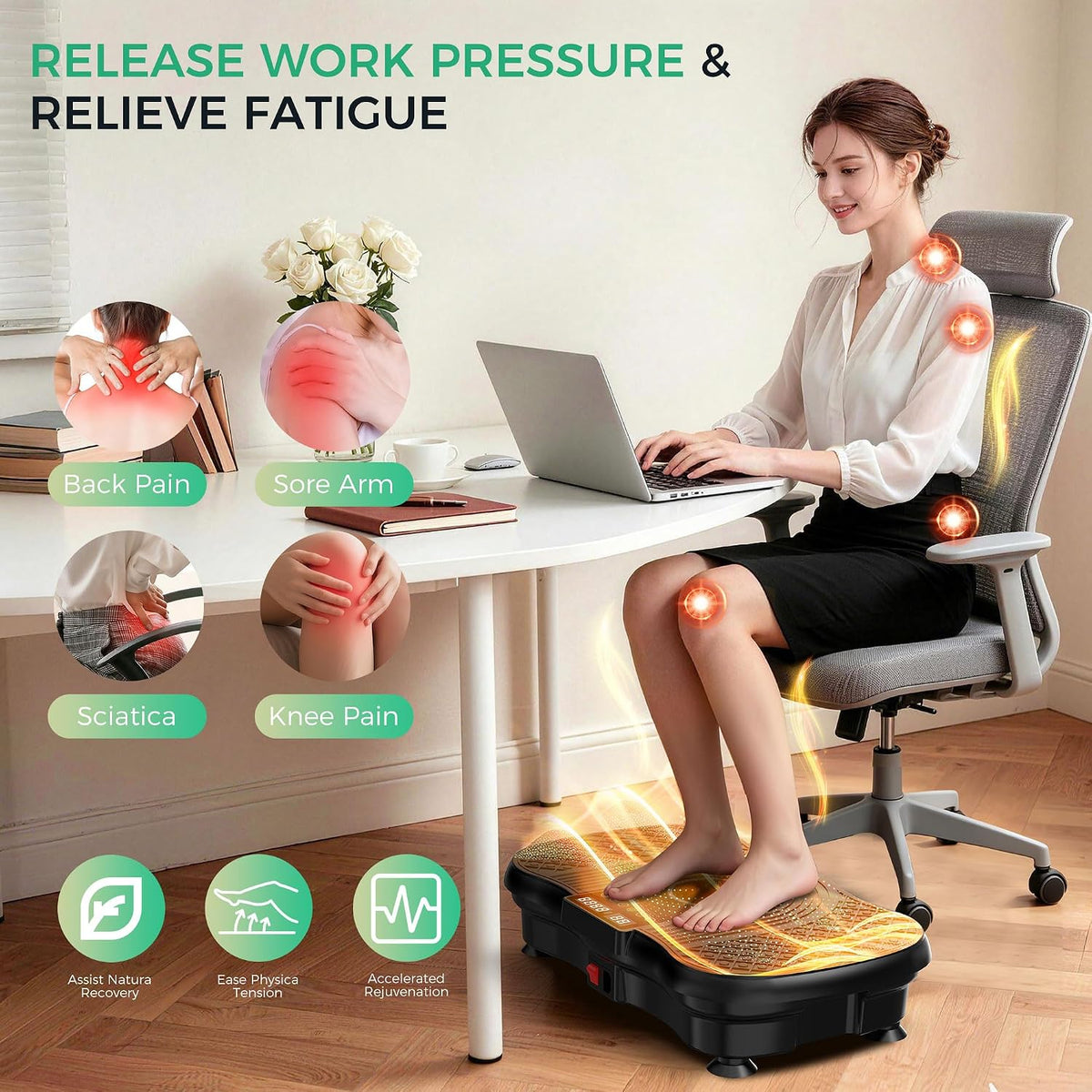 Vibration Plate Exercise Machine,120 Levels Vibrating Plate