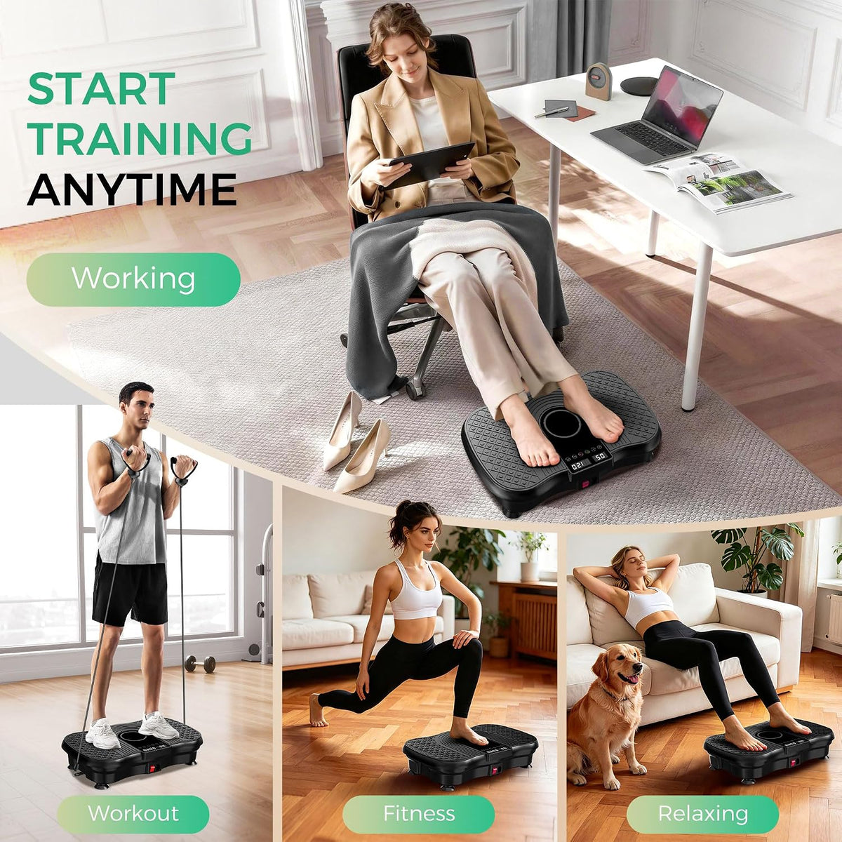 Vibration Plate Exercise Machine,120 Levels Vibrating Plate