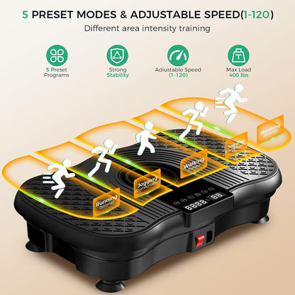 Vibration Plate Exercise Machine,120 Levels Vibrating Plate