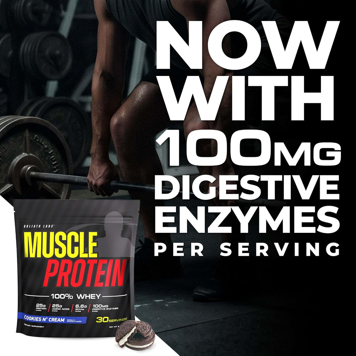 Muscle Protein Whey Powder [5 Lbs/Pack of 1]– Cold Filtered, 25G Pure Protein, 6.6G Bcaas (Packaging May Vary) (5LB, Chocolate)