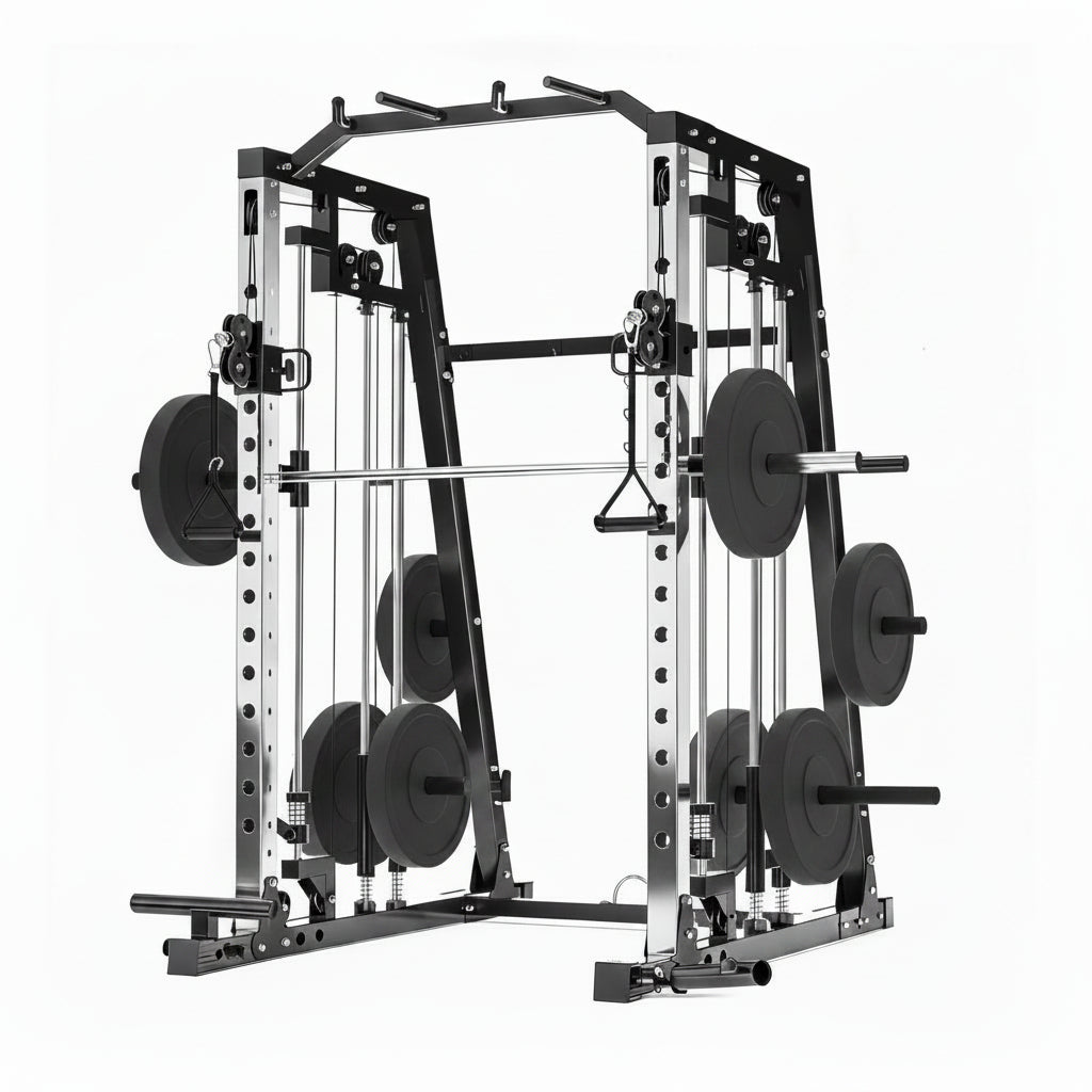 Smith Machine Home Gym – 2200LBS Multi-Function Squat Rack with Smith Bar