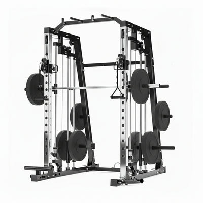 Smith Machine Home Gym – 2200LBS Multi-Function Squat Rack with Smith Bar