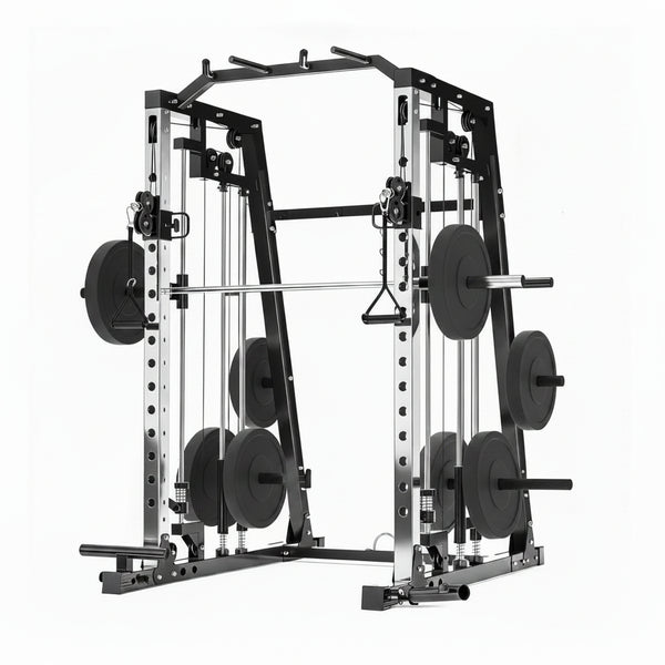 Smith Machine Home Gym – 2200LBS Multi-Function Squat Rack with Smith Bar