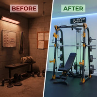 Excellent Home Gym Equipment Multi Function Smith Machine with Customized Logo — Before & After